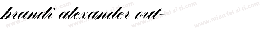 brandi alexander out字体转换